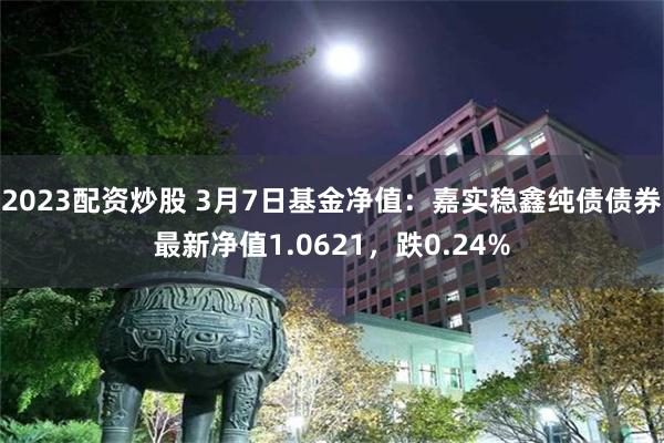 2023配资炒股 3月7日基金净值：嘉实稳鑫纯债债券最新净值